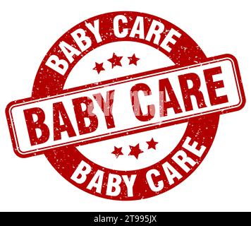 Babypflegestempel. Babypflegestempel. Rundes Grunge-Etikett Stock Vektor