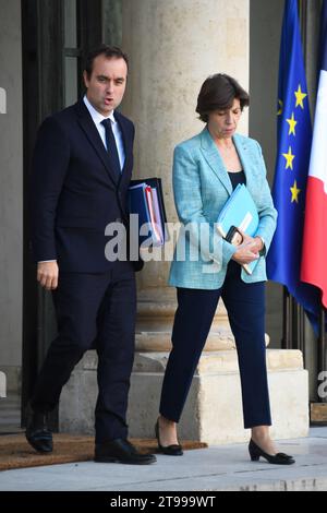 Frankreich. November 2023. Französischer Minister geht nach der wöchentlichen Kabinettssitzung im Schloss Elysee. Paris, FRANKREICH (Foto: Lionel Urman/SIPA USA) Credit: SIPA USA/Alamy Live News Stockfoto