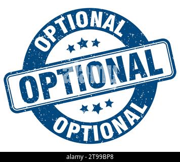 Optionaler Stempel. Optionales Schild. Rundes Grunge-Etikett Stock Vektor
