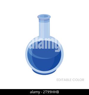 Trank-Elixier aus Liebe blauem Glas Stock Vektor