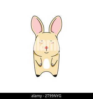 Süßes Kaninchen. Tierfiguren-Design. Kawaii. Stock Vektor