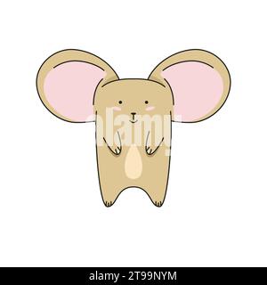 Niedliche Maus. Tierfiguren-Design. Kawaii. Stock Vektor