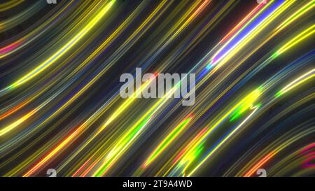 Glühen Sie diagonale Linien. Computergeneriertes 3D-Rendering Stockfoto
