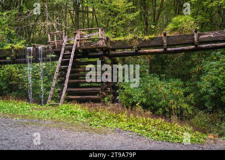 Historische Mingus Mill im Great Smoky Mountains National Park Stockfoto