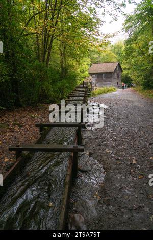 Historische Mingus Mill im Great Smoky Mountains National Park Stockfoto