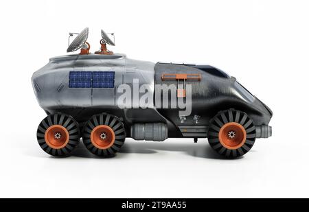 Mars rover isoliert auf weiß Stockfoto