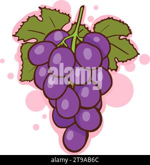 Bild des Trauben-Zeichentrickvektors Stock Vektor