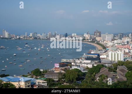 Das Stadtbild des Pattaya District Chonburi in Thailand Südostasien Stockfoto