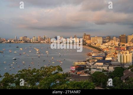 Das Stadtbild des Pattaya District Chonburi in Thailand Südostasien Stockfoto