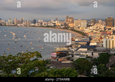 Das Stadtbild des Pattaya District Chonburi in Thailand Südostasien Stockfoto