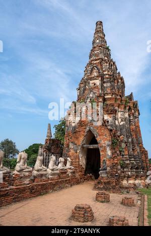 Der Wat Chaiwatthanaram ist ein buddhistischer Tempel in Ayutthaya Thailand Asien Stockfoto