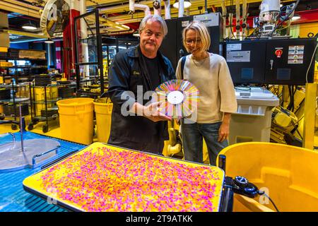 Produktionsstätte des Plattenlabels Third man Records / Third man Pressing in Detroit, USA Stockfoto