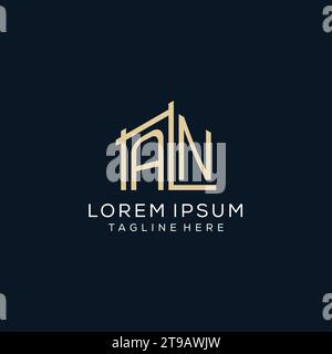 Ursprünglich EIN Logo, eine klare und moderne Architektur- und Baulogodesign Vektorgrafik Stock Vektor