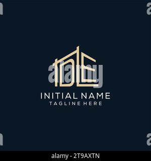 Initial DE Logo, klare und moderne Architektur- und Baulogodesign Vektorgrafik Stock Vektor