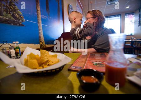 Familie eines US-Soldaten in Afghanistan am Einweihungstag, 20. Januar 2009. Stockfoto