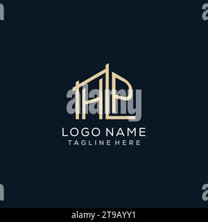 Ursprüngliche Vektorgrafik des HP Logos, klare und moderne Architektur- und Konstruktionslogos Stock Vektor