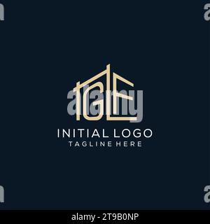 Erstes GF-Logo, saubere und moderne Architektur- und Baulogodesign Vektorgrafik Stock Vektor