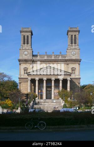 Paris, Frankreich - 16. Oktober 2018: Die Kirche Saint-Vincent-de-Paul (französisch: Eglise Saint-Vincent-de-Paul) ist eine Kirche im 10. Arrondissement Stockfoto