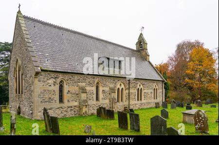 St Cedwyn's Church, Llangedwyn, Montgomeryshire, Powys, Wales. Bild im November 2023. Stockfoto