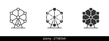 Riesenrad-Symbol. Einfaches Design. Vektorabbildung Stock Vektor