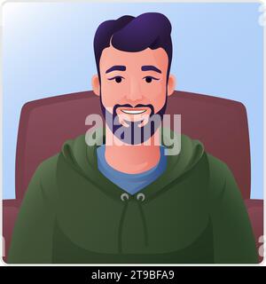 Man-Profil-Illustration Internet-Anruf Avatar Stock Vektor