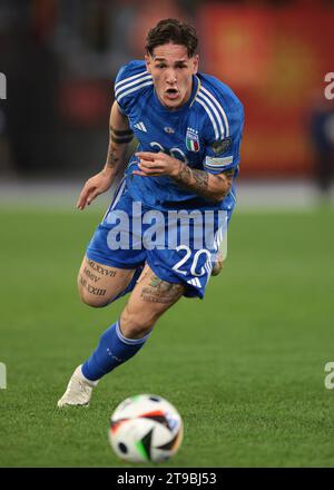 Rom, Italien. November 2023. Nicolo Zaniolo aus Italien während des Qualifikationsspiels zur UEFA-Europameisterschaft im Stadio Olimpico, Rom. Der Bildnachweis sollte lauten: Jonathan Moscrop/Sportimage Credit: Sportimage Ltd/Alamy Live News Stockfoto