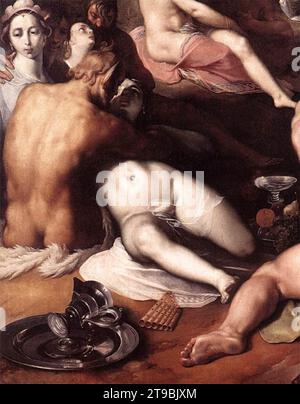 Die Hochzeit von Peleus und Thetis (Detail) 1593 von Cornelis Van Haarlem Stockfoto