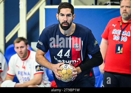 Paris, Frankreich, Frankreich. November 2023. Nikola KARABATIC von PSG während des Machineseeker EHF Champions League-Spiels zwischen Paris Saint-Germain (PSG) und Kolstad Handball im Pierre de Coubertin Stadium am 22. November 2023 in Paris. (Kreditbild: © Matthieu Mirville/ZUMA Press Wire) NUR REDAKTIONELLE VERWENDUNG! Nicht für kommerzielle ZWECKE! Stockfoto