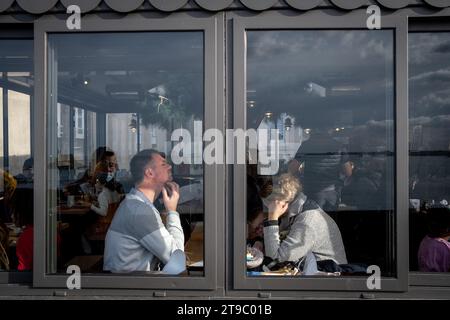 Frankreich, Bretagne, Saint-Malo am 11.02.2022. Bild des Alltags in der Bretagne. Fotografie von Martin Bertrand. Frankreich, Bretagne, Saint-Malo le 2022-02-1 Stockfoto