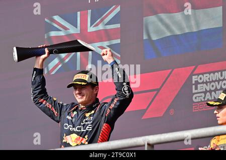 #1 Max Verstappen (NLD, Oracle Red Bull Racing), Formel 1 Grand Prix der USA auf dem Circuit of the Americas am 22. Oktober 2023 in Austin, USA. (Foto: HOCH ZWEI) Stockfoto