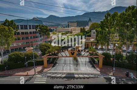 Walt Disney Studios - Burbank Los Angeles aus der Vogelperspektive - LOS ANGELES, USA - 5. NOVEMBER 2023 Stockfoto