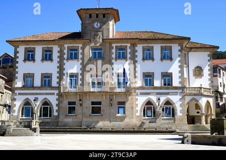 Rathaus von Muros. A Coruna, Galicien, Spanien. Stockfoto