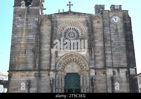 Kirche von Noia oder Noya, Kirche von San Martin oder San Martino (15. Jahrhundert). A Coruna, Galicien, Spanien. Stockfoto