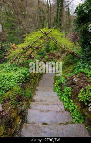 Plas Cadnant Hidden Gardens, Menai Bridge, Anglesey, Nordwales. Stockfoto