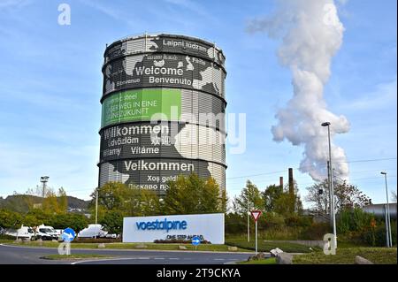 Voestalpine Stahlwerk in Linz, Oberösterreich Stockfoto