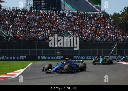 Mexiko-Stadt, Mexiko. Oktober 2023. #2 Logan Sargeant (USA, Williams Racing), Formel 1 Grand Prix von Mexiko beim Autodromo Hermanos Rodriguez am 29. Oktober 2023 in Mexiko-Stadt. (Foto von HOCH ZWEI) Credit: dpa/Alamy Live News Stockfoto