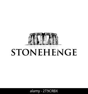 Stonehenge, ein Denkmal. Stonehenge prähistorische religiöse Wahrzeichen Architektur Stock Vektor