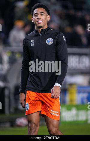 Breda, Niederlande. November 2023. BREDA, NIEDERLANDE - 24. NOVEMBER: Jaron Vicario vom FC den Bosch trifft beim niederländischen Keuken Kampioen Divisie Spiel zwischen NAC Breda und FC den Bosch am 24. November 2023 im Rat Verlegh Stadion in Breda, Niederlande. (Foto von Gabriel Calvino Alonso/Orange Pictures) Credit: Orange Pics BV/Alamy Live News Stockfoto