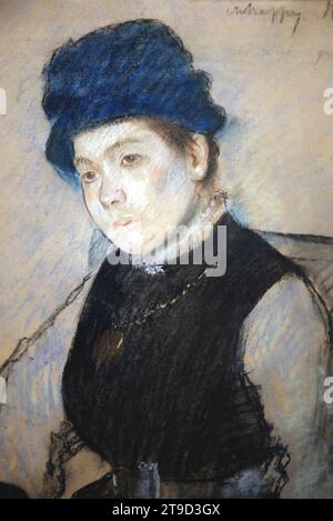 Unglückliche Nelly (um 1885). Porträt des französischen Malers Edgar Degas (1834-1917). Pastell auf Papier. Museum von Montserrat. Katalonien, Spanien. Stockfoto