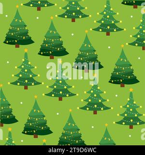 Weihnachtsbaumsymbol Muster Hintergrund Vektor Stock Vektor
