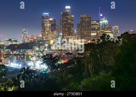 Blick auf die Innenstadt von Los Angeles. Kalifornien, USA Stockfoto