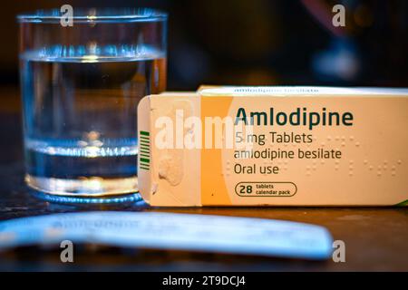 Amlodipin Blutdrucktabletten Stockfoto