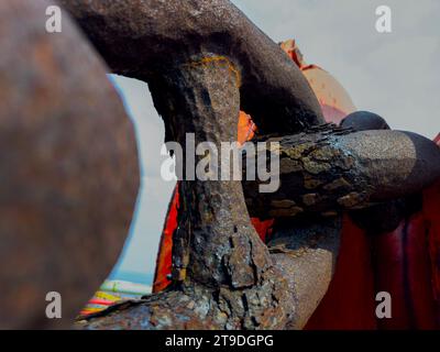 Alte Rostkette. Stockfoto