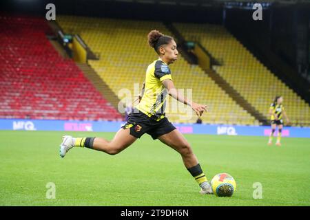 Watford, Großbritannien. November 2023. Watford, England, 19. November 2023 Lucia Leon in Aktion während des Barclays FA Womens Championship Spiels zwischen Watford und Sheffield United in der Vicarage Road in Watford, England (will Hope/SPP) Credit: SPP Sport Press Photo. /Alamy Live News Stockfoto