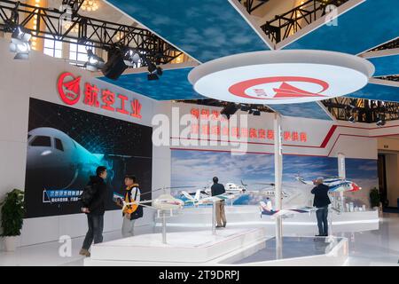 SHANGHAI, CHINA - 24. NOVEMBER 2023 - Ausstellungsort der ersten Shanghai International Commercial Aerospace Industry Exhibition, 24. November 2023 Stockfoto
