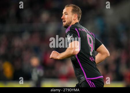 Köln, Deutschland. November 2023. KÖLN, DEUTSCHLAND - 24. NOVEMBER: Harry Kane vom FC Bayern München sieht beim Bundesliga-Spiel zwischen 1. Und 1. FC Köln und FC Bayern München im RheinEnergieStadion am 24. November 2023 in Köln. (Foto: Rene Nijhuis/BSR Agency) Credit: BSR Agency/Alamy Live News Stockfoto