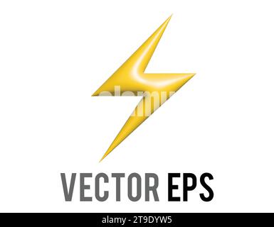 Isoliertes 3D-Symbol im Zeichentrickstil mit Hochspannung, Blitzlicht, Elektrizität oder verschiedenen Blitzen Stock Vektor