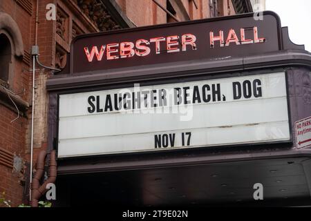 Die Webster Hall ist ein historischer Veranstaltungsort in East Greenwich Village, New York City, USA 2023 Stockfoto