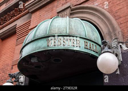 Die Webster Hall ist ein historischer Veranstaltungsort in East Greenwich Village, New York City, USA 2023 Stockfoto