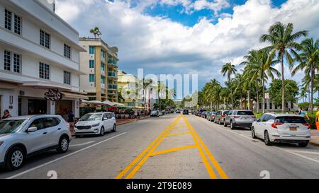 Miami Beach, Florida, USA - Straßen von South Beach Revier Stockfoto